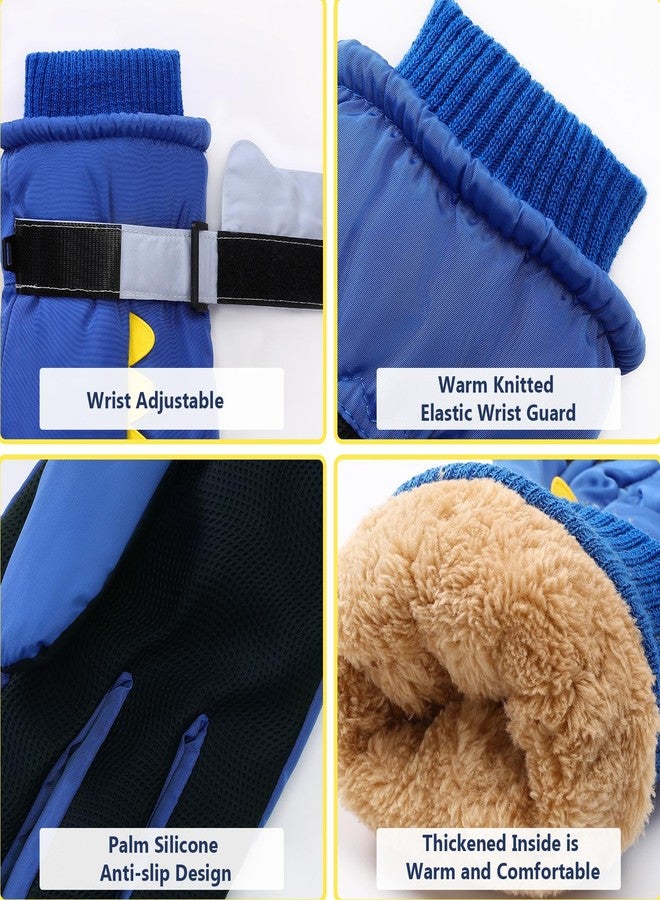 coclothy Ski Gloves Winter Snow Gloves Waterproof Winter Warm Glove for Snowboarding, Sledding Blue - Klein Blue - Image 5